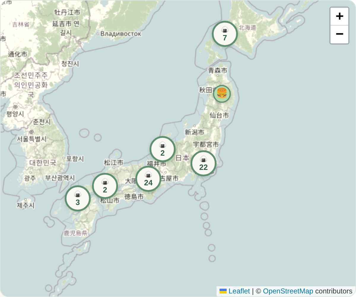 Preview of the NorthWest Wa interactive Japan food map